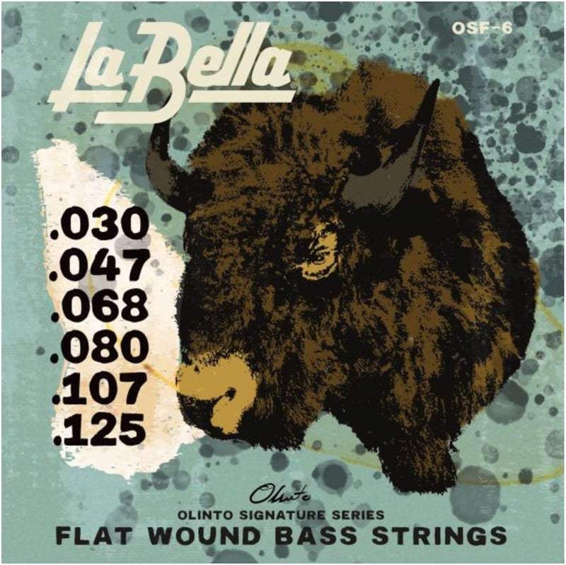 La Bella OSF-6 Olinto Signature Flat Wound Bass 6-String Set 30-125 - Image 4